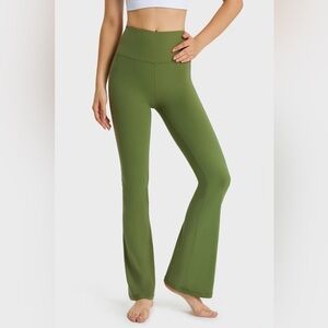 Zara Vibrant Green Wide Leg Women's Pant leggings